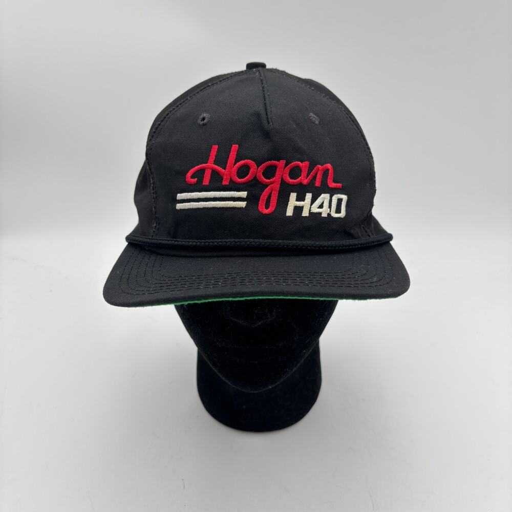 Vintage Ben Hogan H40 Hat 90s Golf Chord Leather Strapback